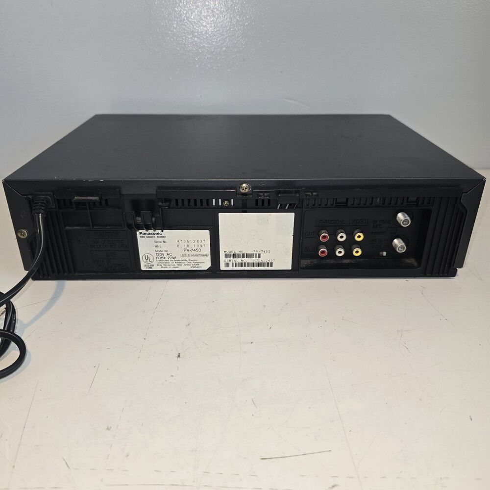 Panasonic VHS Player/Recorder PV-7453 BlueLine 4 Head VCR Includes Remote! - Picture 4 of 5